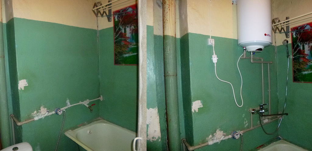 Установка водонагревателя